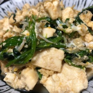 消化に良い★しらすホウレン草と豆腐の卵とじ お弁当